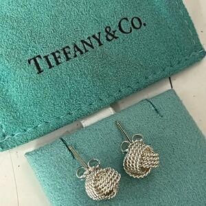 Tiffany & Co. Sterling Silver Knot Twist Stud Earrings